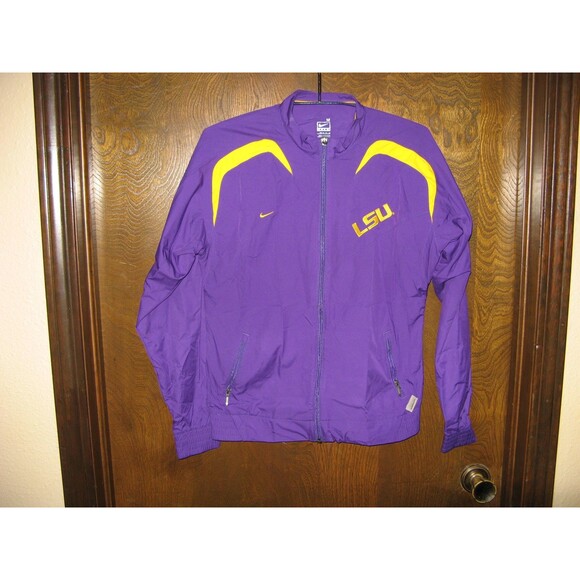 Womens Nike LSU Tigers Purple & Yellow Storm Fit Athletic Wind Track Jacket Sz M - Picture 1 of 3